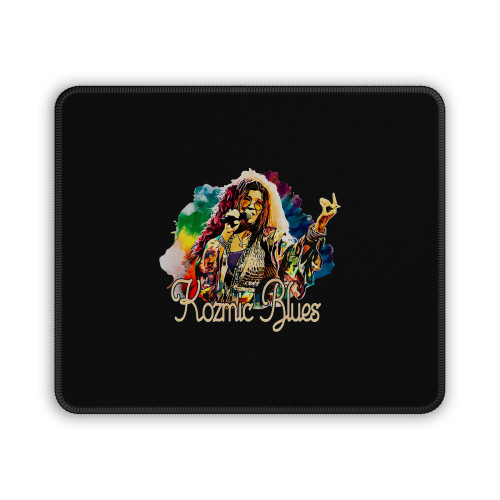 Watercolor Janis Joplin Kozmic Blues Vintage Mouse Pad
