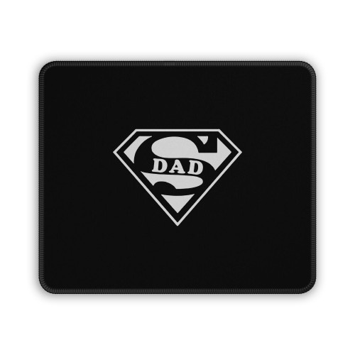 Super Dad Logo Funny Daddy Husband Fathers Day Mouse Pad