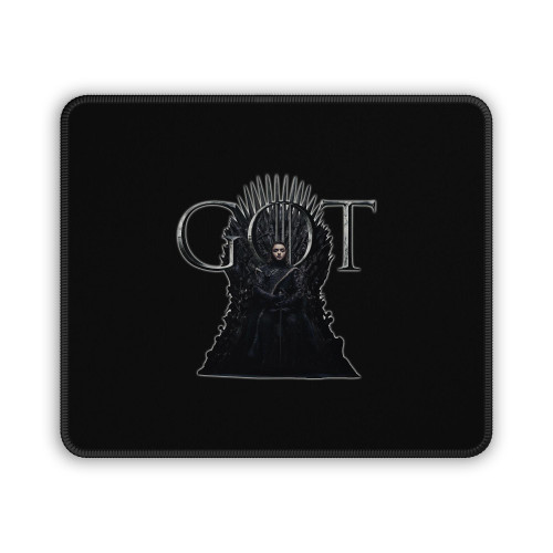 Game Of Thrones Arya Stark House Stark White Out Glow  Mouse Pad