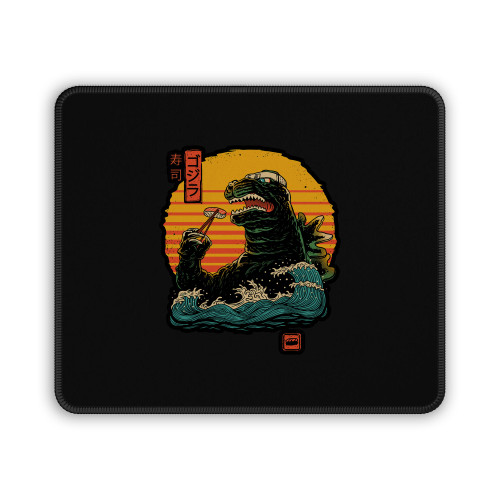 Godzilla The King Of Sushi Mouse Pad