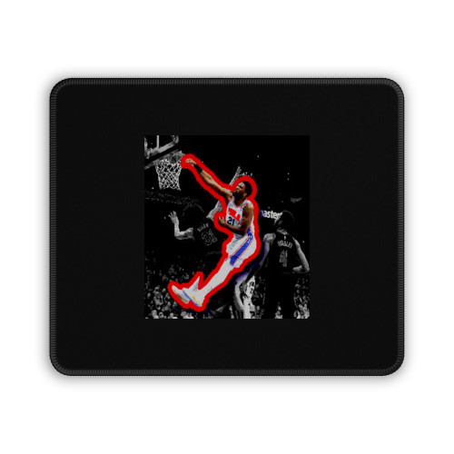 Philadelphia 76Ers Joel Embiid Posterized Dunk Over Jared Allen Mouse Pad