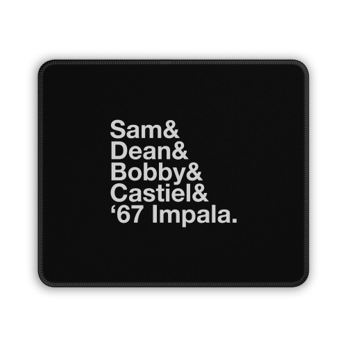 Supernatural Dean And Sam Winchester Castiel Bobby Singer Mouse Pad