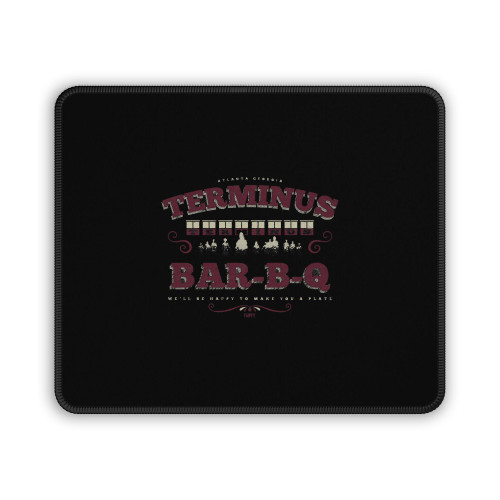 Terminus Bbq Vintage Style Zombie Apocalypse Mouse Pad