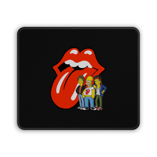 The Rolling Stones Logo The Simpsons Crew Mouse Pad