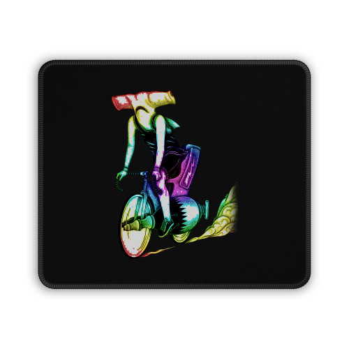 Hammerhead Shark On A Bicycle Mouse Pad