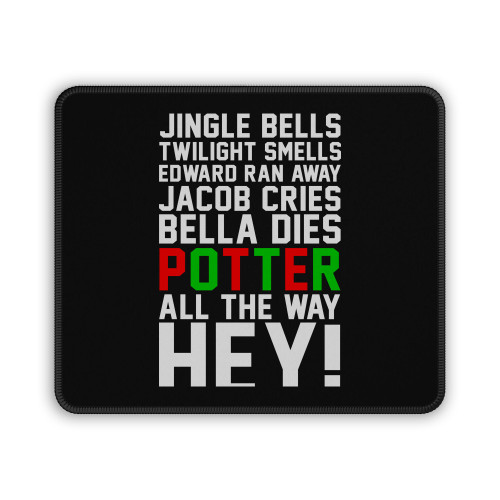 Harry Potter Jingle Bells Twilight Smells Christmas Swag Mouse Pad