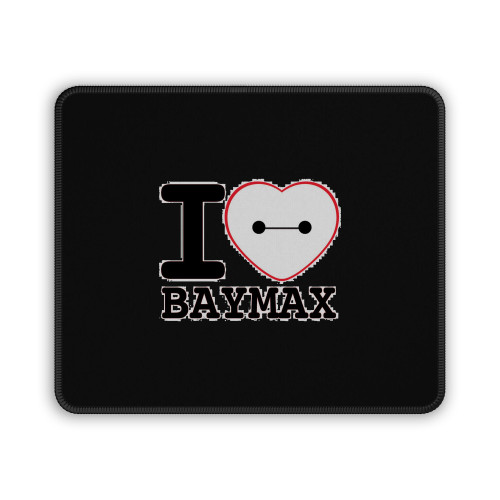 I Love Baymax Logo Mouse Pad