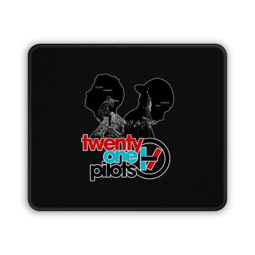 Twenty One Pilots Tyler Joseph And Joshua Dun Siluet Mouse Pad
