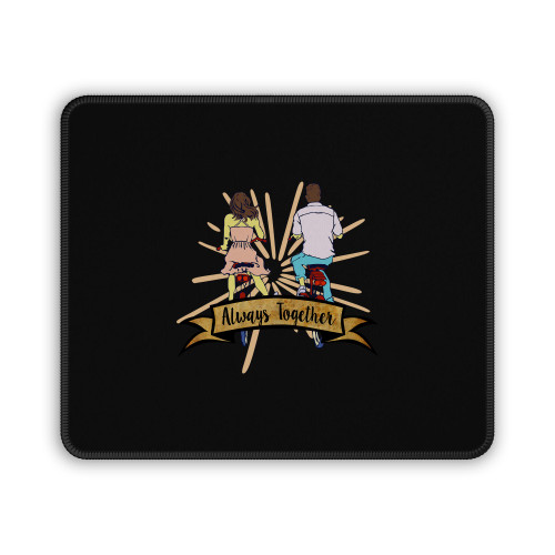 Valentine Couple Use Always Together Mouse Pad