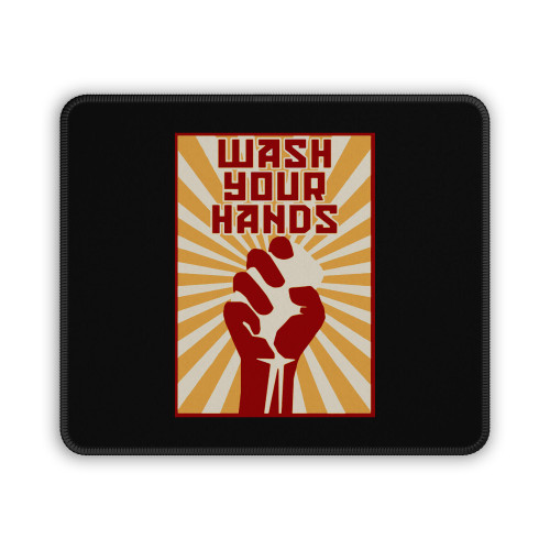 Wash Your Hands Corona Virus Warning Mouse Pad