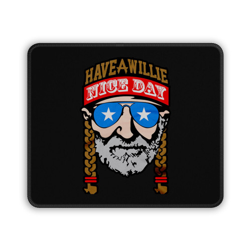 Willie Nelson Outlaw Have A Willie Nice Day Mouse Pad