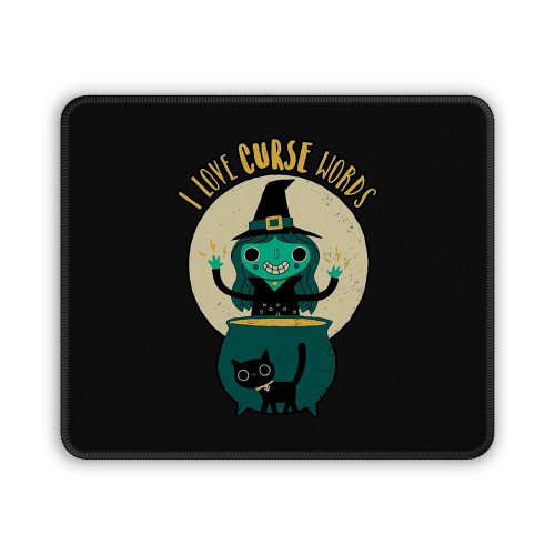 Witch I Love Curse Words Mouse Pad