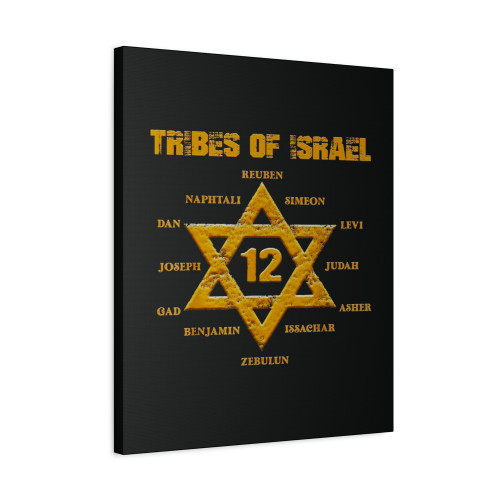 12 Twelve Tribes Of Israel Hebrew Israelite Judah Jerusalem Canvas Print Poster