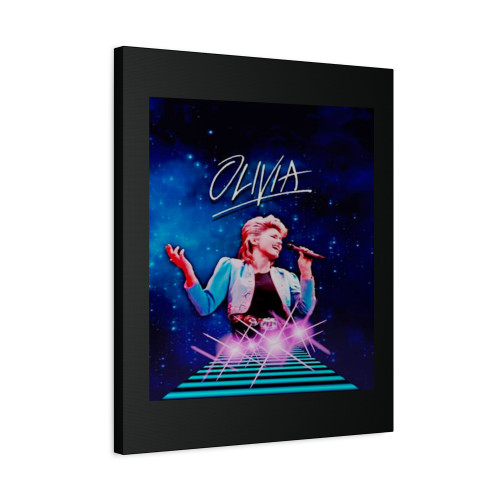 1982 Concert In Blue Graphic Olivia Newton John Canvas Print Poster