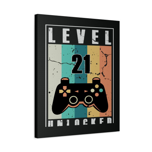 21St Birthday Level Unlocked Canvas Print Poster
