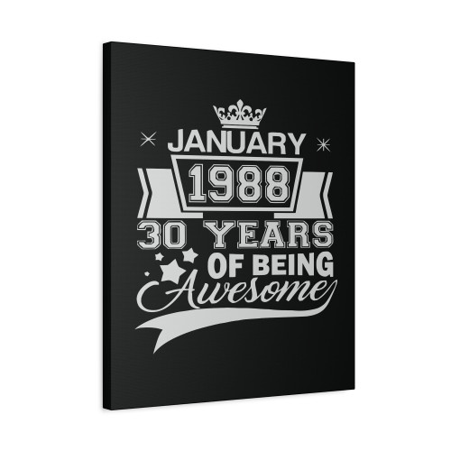 30Th Birthday Gift Born In January 1988 Canvas Print Poster