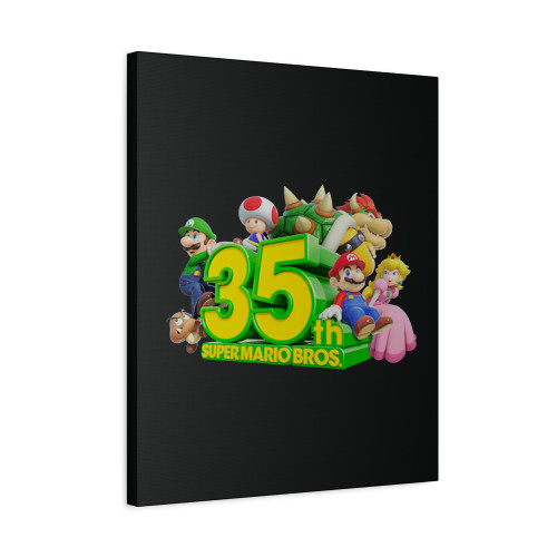 35Th Super Mario Bros Anniversary Canvas Print Poster 35Th Super Mario Bros Anniversary Canvas Print Poster