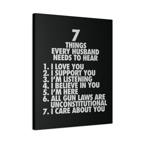 7 Things 2Nd Amendment Funny Father's Day Canvas Print Poster