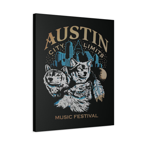 Acl Austin City Limits Fest Wolves Canvas Print Poster