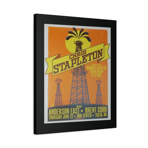 2017 Chris Stapleton Tulsa Silkscreen Concert Poster Canvas Print Poster