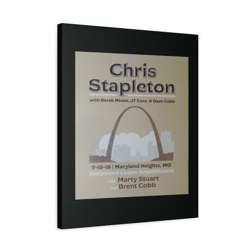 2018 Chris Stapleton Maryland Heights Silkscreen Concert Poster Canvas Print Poster