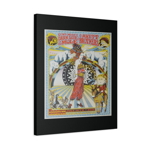 2018 The Avett Brothers & Gov't Mule Mansfield Concert Poster Canvas Print Poster