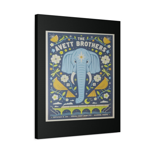 2021 The Avett Brothers Richmond Silkscreen Concert Poster Canvas Print Poster