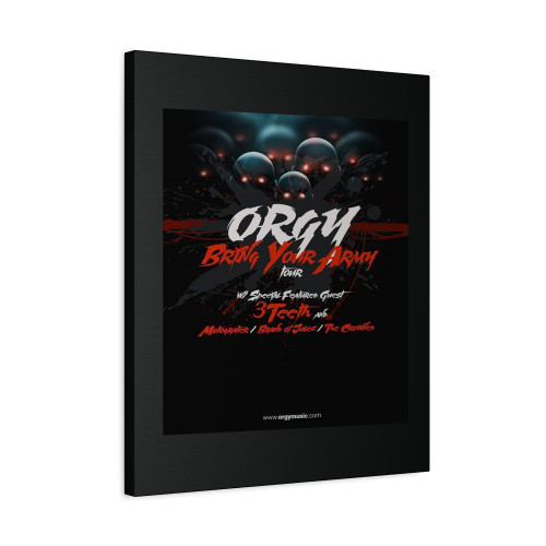 3Teeth To Support Orgy On West Coast Dates Of The Bring Your Army Canvas Print Poster
