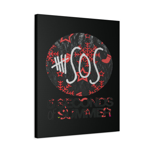 5 Seconds Of Summer Christmas Logo Canvas Print Poster