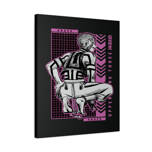 Akaza Pol Cross Demon Slayer Canvas Print Poster