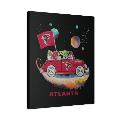 Atlanta Falcons Master Yoda Driving Car Star Canvas Print Poster