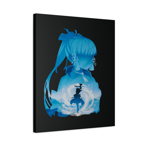 Ayaka Genshin Impact Silhouette Canvas Print Poster