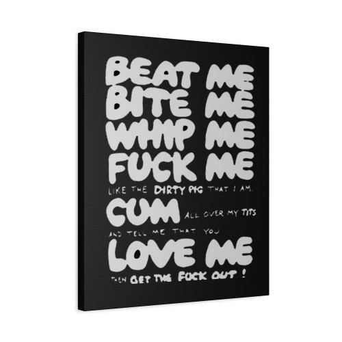 Beat Bite Whip Me Logo Canvas Print Poster