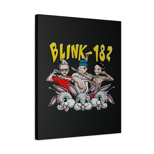 Blink 182 Throwing Knives Bunny Canvas Print Poster