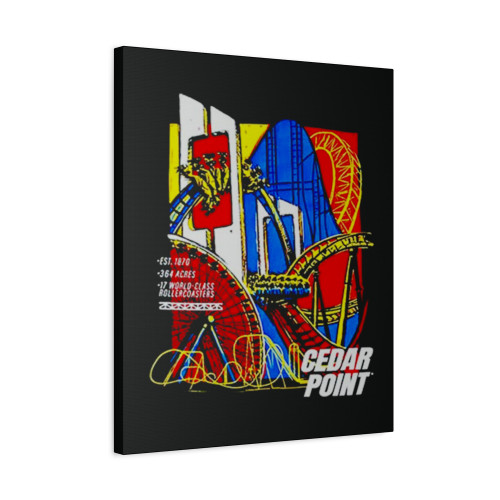 Cedar Point Stamp America Roller Coast Canvas Print Poster