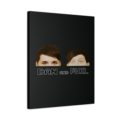 Dan And Phil Half Faces Canvas Print Poster