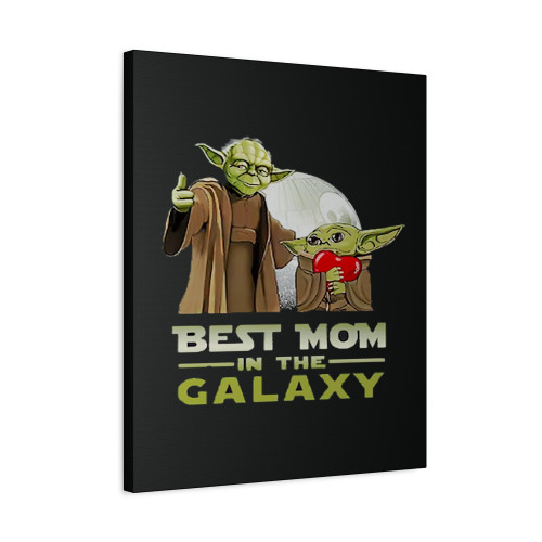 Death Star Yoda And Baby Yoda Best Mom In The Galaxy Canvas Print Poster
