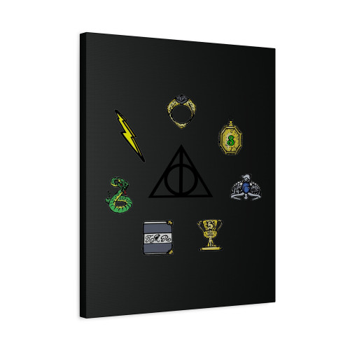 Deathly Hallows And Horcruxes Harry Potter Canvas Print Poster