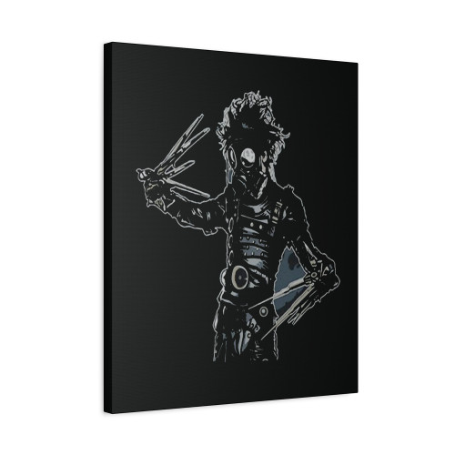 Edward Scissorhands With Gas Mask Canvas Print Poster