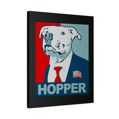 Feel The Hopper Red White And Hopper Canvas Print Poster