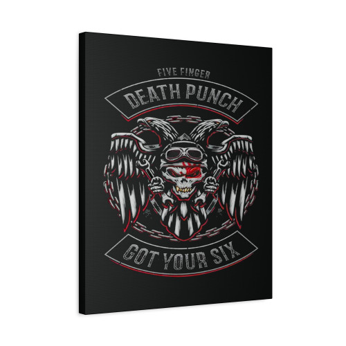 Five Finger Death Punch Biker Badge Canvas Print Poster