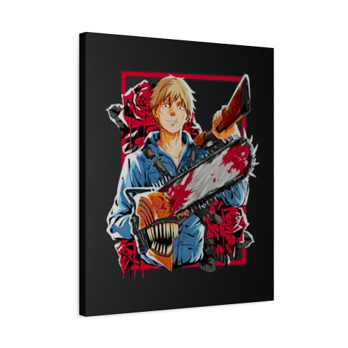 Hail To The King Chainsaw Baby Denji Chainsaw Man Canvas Print Poster