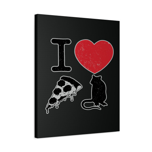 I Love Pizza Rat Canvas Print Poster I Love Pizza Rat Canvas Print Poster
