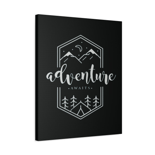 Adventure Awaits Logo Art Canvas Print Poster