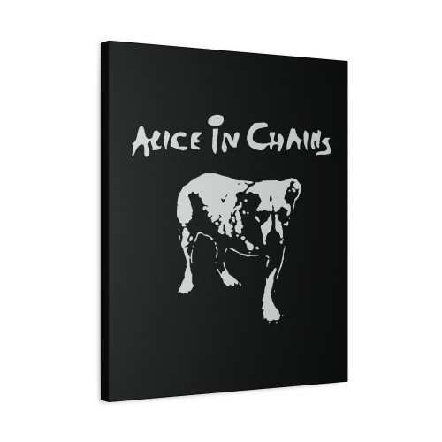 Aice In Chains Punk Rock Band Burgundy Canvas Print Poster