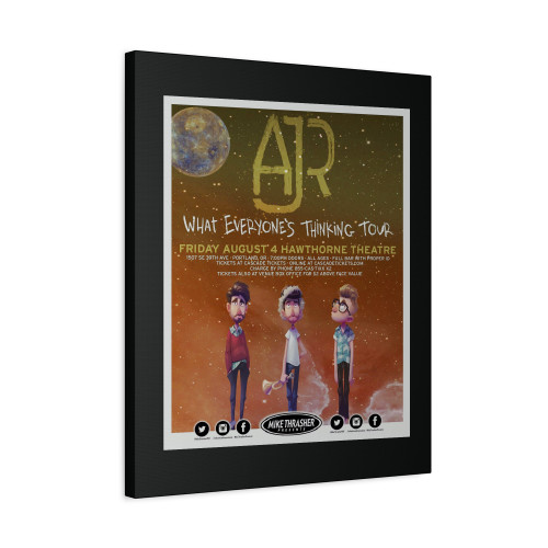 Ajr What Everyone's Thinking Tour 2017 Portland Concert Canvas Print Poster