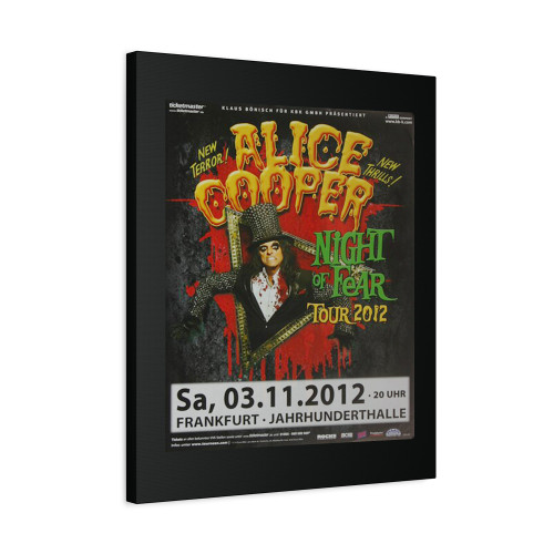 Alice Cooper Night Of Fear Frankfurt 2012 Canvas Print Poster