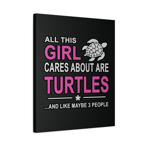 All This Girl Cares About Are Turtles And Like Maybe 3 People Canvas Print Poster