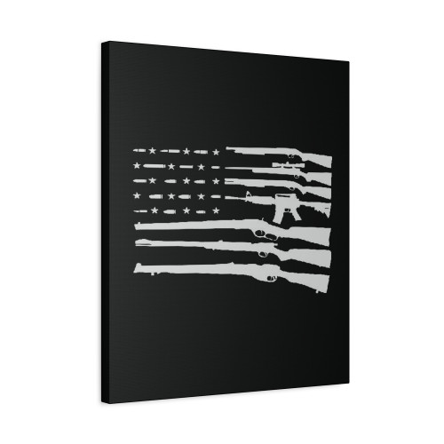 American Flag Guns 2Nd Amendment Canvas Print Poster