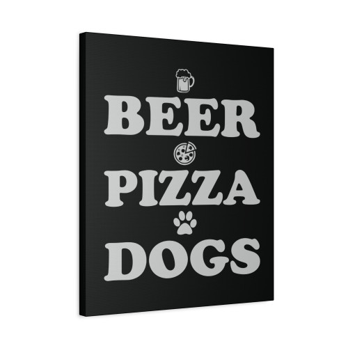Be Pizza Dogs Canvas Print Poster Be Pizza Dogs Canvas Print Poster